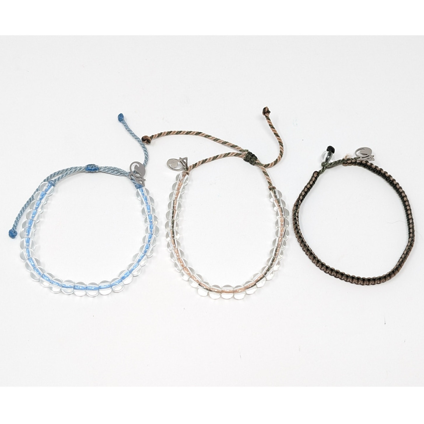 Lot Of 3 4ocean Bracelets Beaded & Braided Recycled Eco-Friendly Sustainable